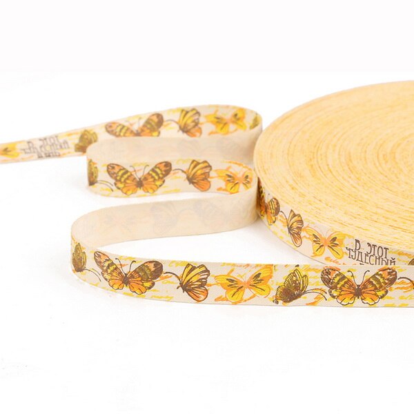5yards Cartoon Printed Cotton Ribbons Hairbows Christmas Decoration for Home Gif