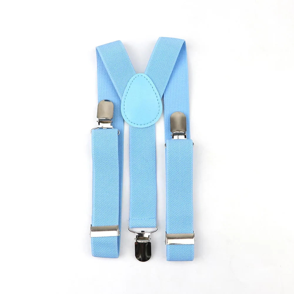 Solid Color Children Belt Baby Boys Suspenders Polyester Y-Back Braces Adjustable Elastic Kids