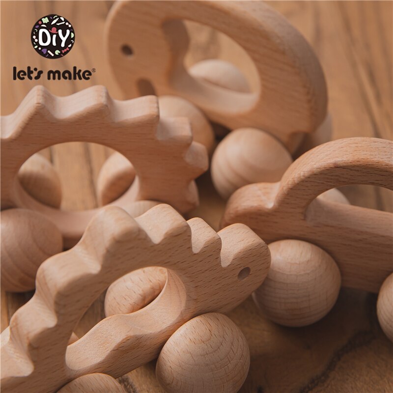 Wooden Toy Car Shape Organic Beech for Babies Teether Kids Brain Game Toys Handmade Crafts Christmas Cognitive Infants Toys