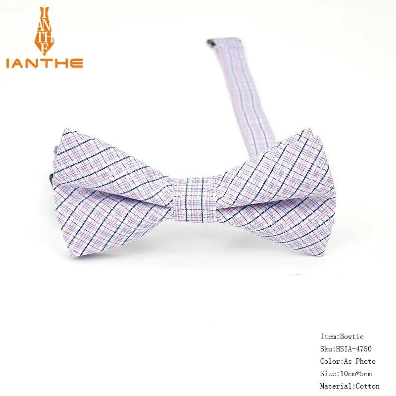 36Colors Brand Plaid Kid Bowtie Cotton Children Bowties Baby Kid Classical Pet Dog Cat Striped Butterfly Child Bow Tie