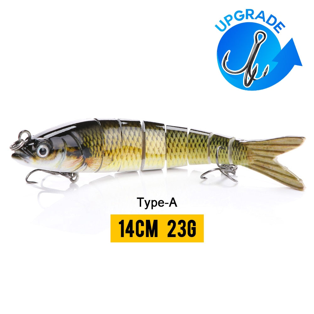 VTAVTA 10/14cm Sinking Wobblers Fishing Lures Jointed Crankbait Swimbait 8 Segment Hard Artificial Bait for Fishing Tackle Lure
