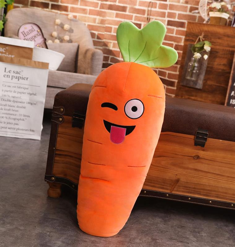 1pc 45/70/90cm Cartoon Smile Carrot Plush Toy Cute Simulation Vegetable Carrot Pillow Dolls Stuffed Soft Toys for Children