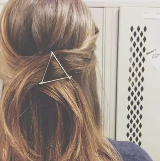 Metal Leaf Hair Clip Barrettes Hairpin Barrette Hair Claws Women Girls Trend Charm Moon Round Triangle