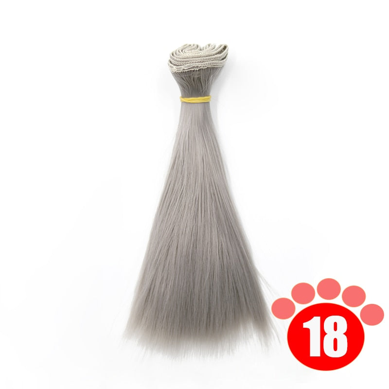 Msiredoll Bjd Wig 15*100CM or 20*100CM or 25*100CM Doll Hair for 1/3 1/4 1/6 Straight Hair Doll Hair Bjd Wig Diy