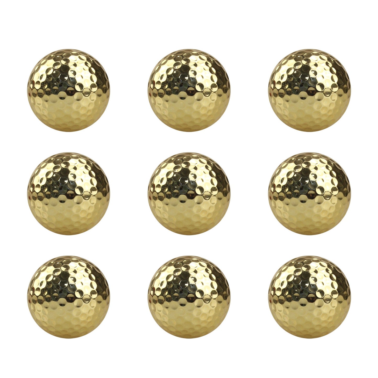 CRESTGOLF 6 Pcs Two Layer Golden Golf Balls Golf Practice Balls Training Two Pieces Balls