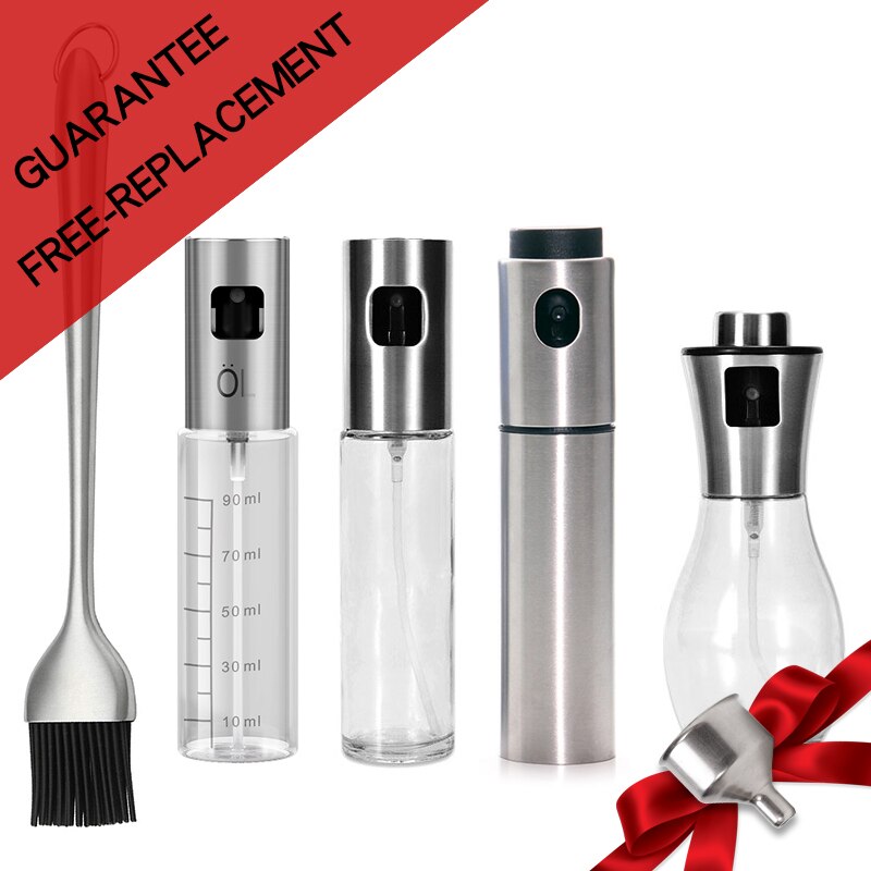 Olive Oil Sprayer Dispenser for Bbq/Cooking/Vinegar Glass Bottle With Leak-Proof, Spice Drops Jar Seasoning Kitchen Tools