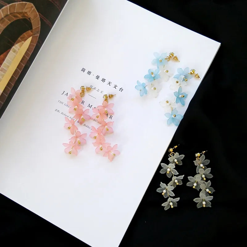 Trendy Earrings Flowers Stud Earrings for Women Vintage Creative Temperament Contracted Woman Stud Earrings Fine Jewelry