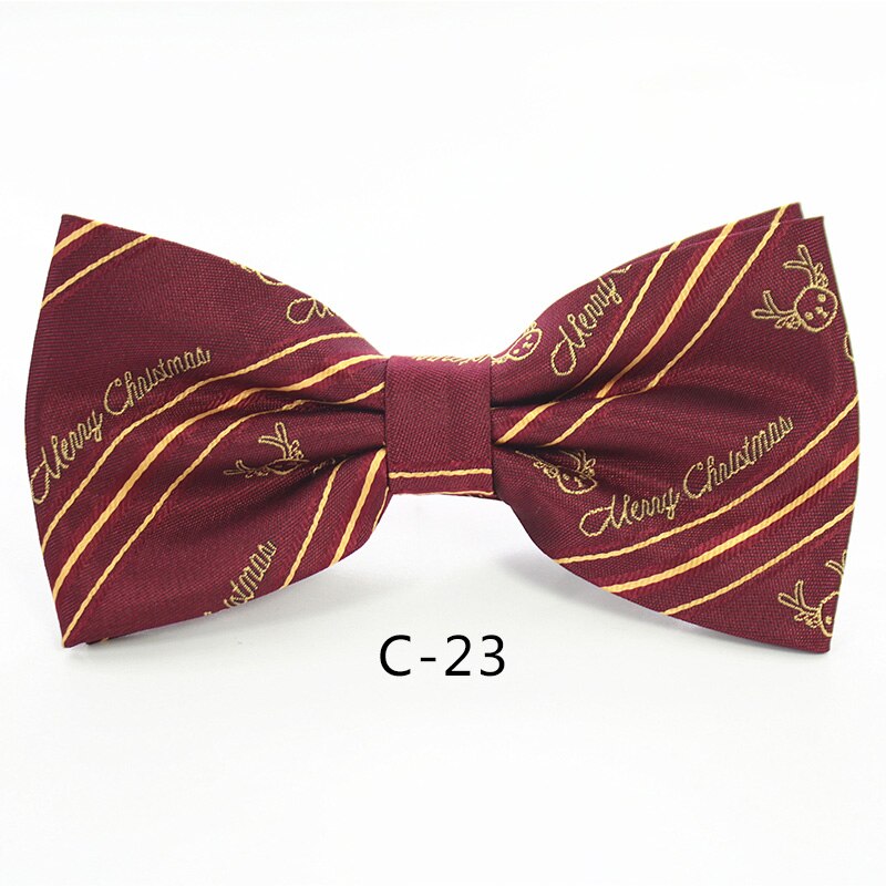 JEMYGINS Christmas Bow Ties for Mens Shirt Snowflake Christmas Tree Pattern Men Silk Bow Tie Christmas