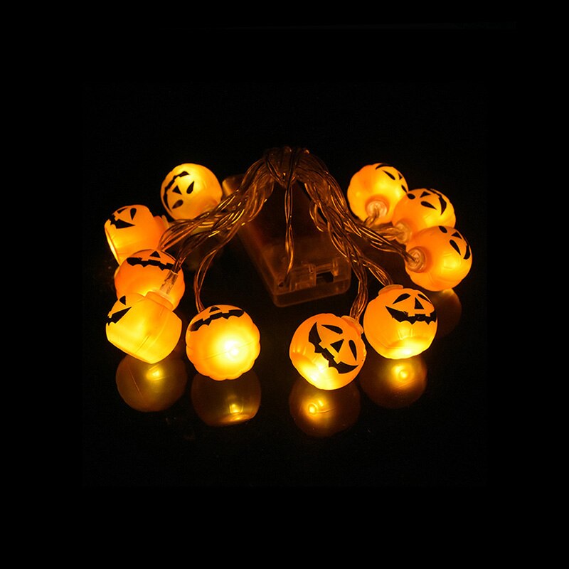 1.5M 10LED Halloween Horror Pumpkin Skull Led String Light Bat Ghost Outdoor Lamp Garland for Halloween Party Home Hanging Decor