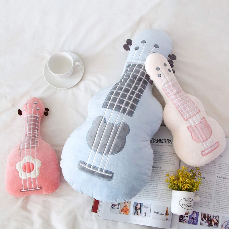 Guitar Pillow Stuffed Plush Musical Instrument Ukulele Toy Kids Toys Birthday for Child