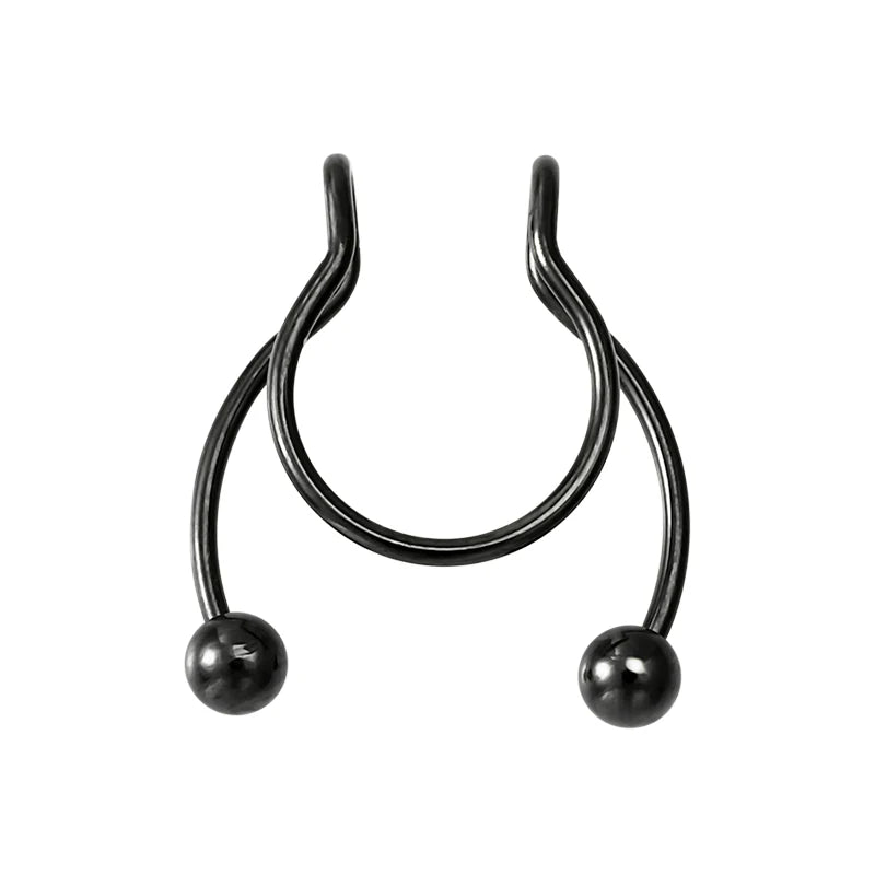 1-5pcs Steel 20G Dainty Faux Nose Rings Fake Septum Rings Hoop Nostril Piercing Fake Clip on Nose Rings Oreja Piercings Jewelry