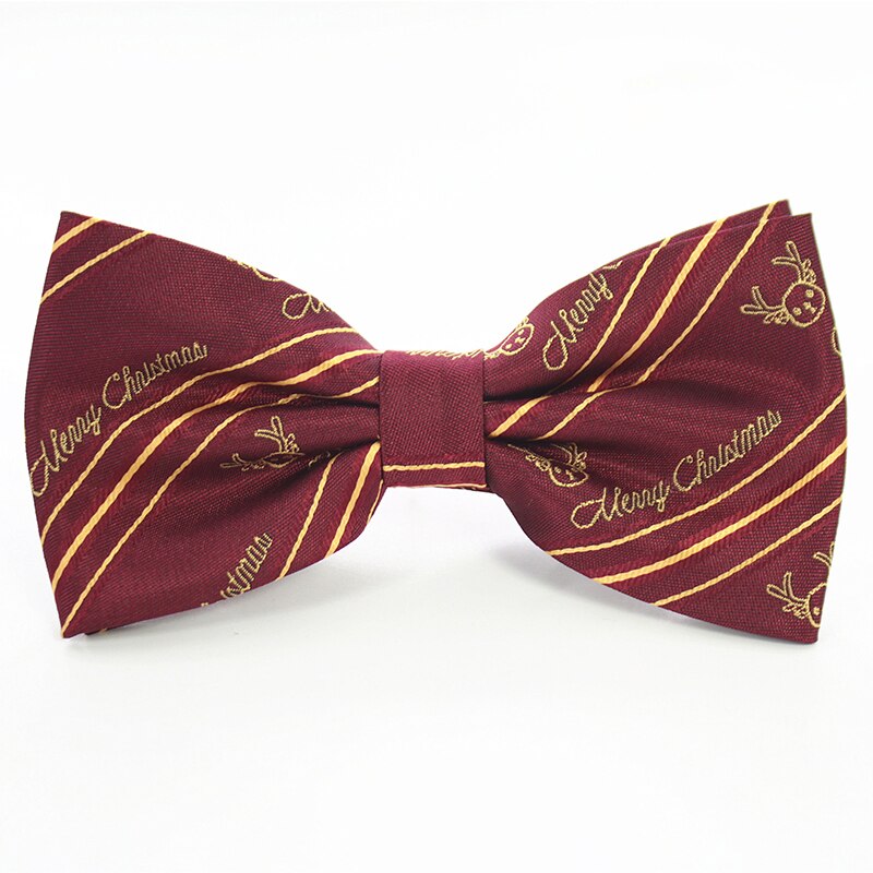 JEMYGINS Christmas Bow Ties for Mens Shirt Snowflake Christmas Tree Pattern Men Silk Bow Tie Christmas