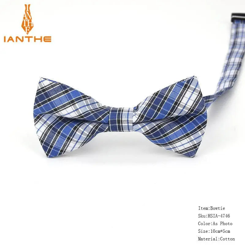 36Colors Brand Plaid Kid Bowtie Cotton Children Bowties Baby Kid Classical Pet Dog Cat Striped Butterfly Child Bow Tie