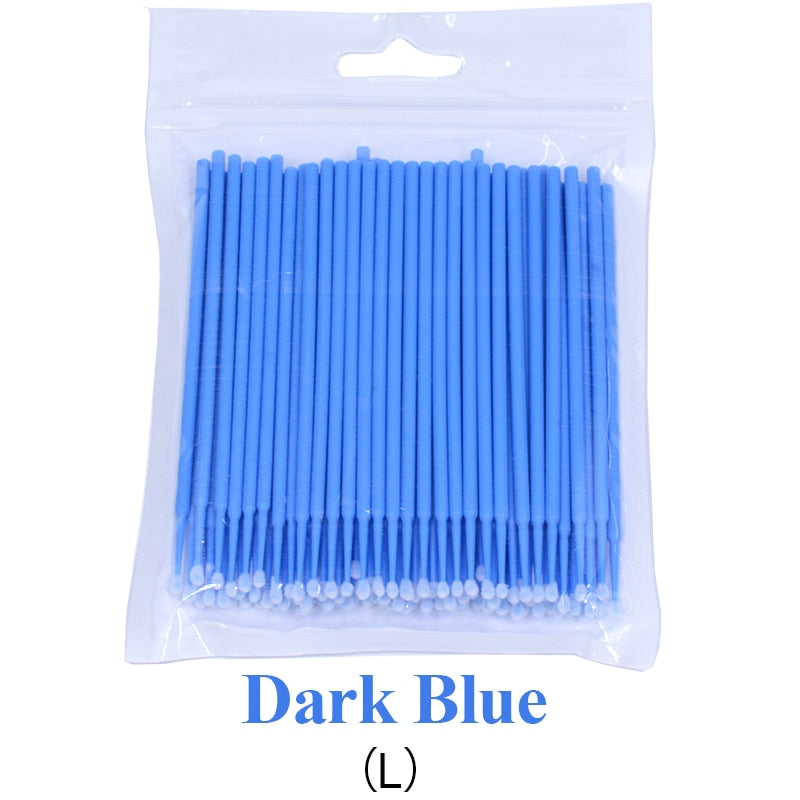 Kekelala 100pcs/Bottle Eyelash Extension Cleaning Swabs Lash Lift Glue Remover Applicators Microblade Makeup Micro Brushes Tool