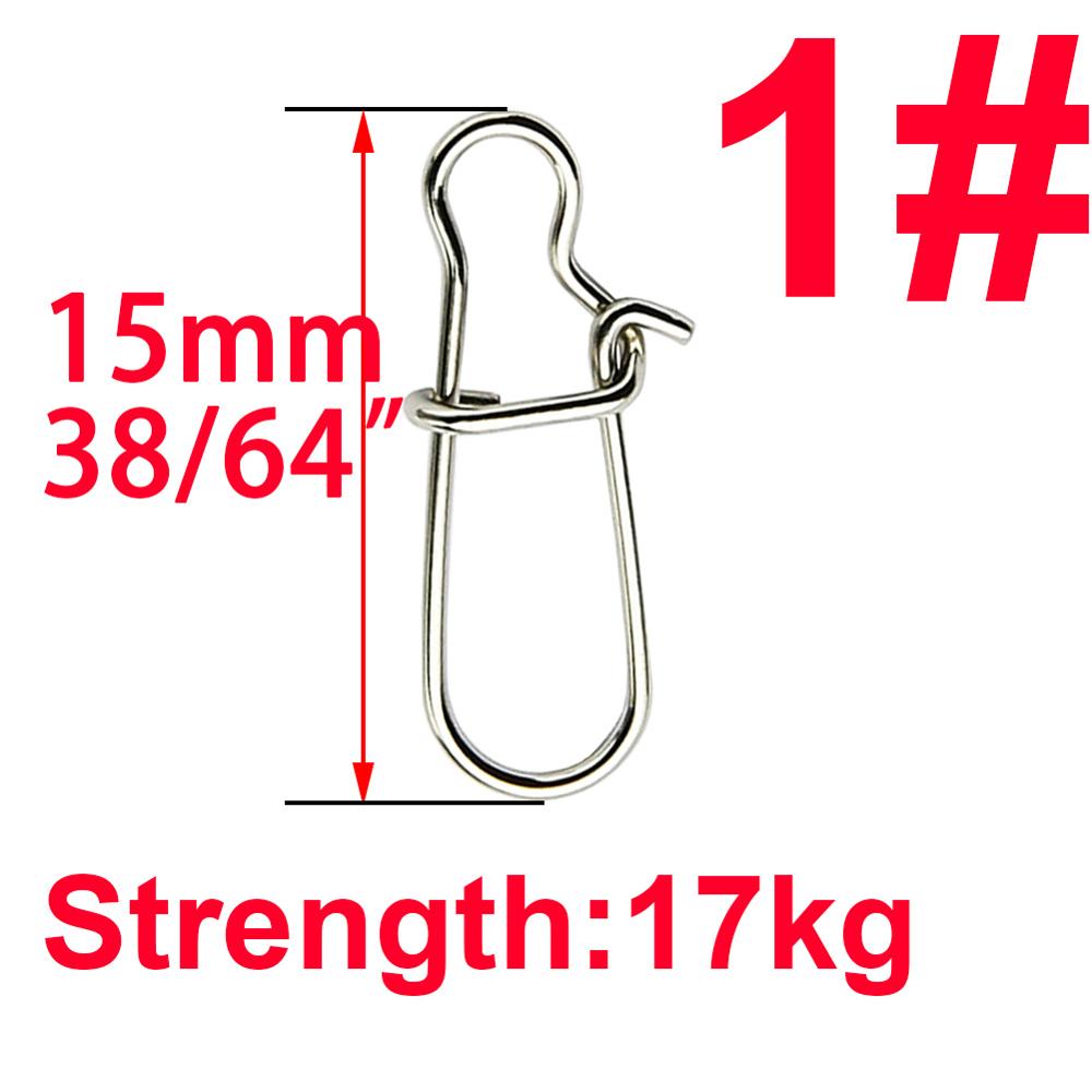 50pcs/Box Stainless Steel Fishing Connector Hooked Snap Barrel Swivel Hook Lure Carp Tool Accessories Goods for Fishing