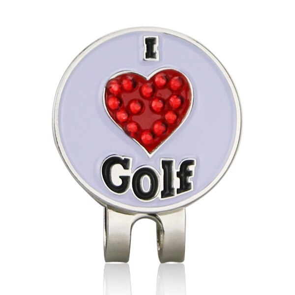 Bling Diamond Glitter Golf Ball Mark Plus Magnet Alloy Golf Hat Clip Multi Colors Golf Training Aids Golf Marker for Golfer Fans