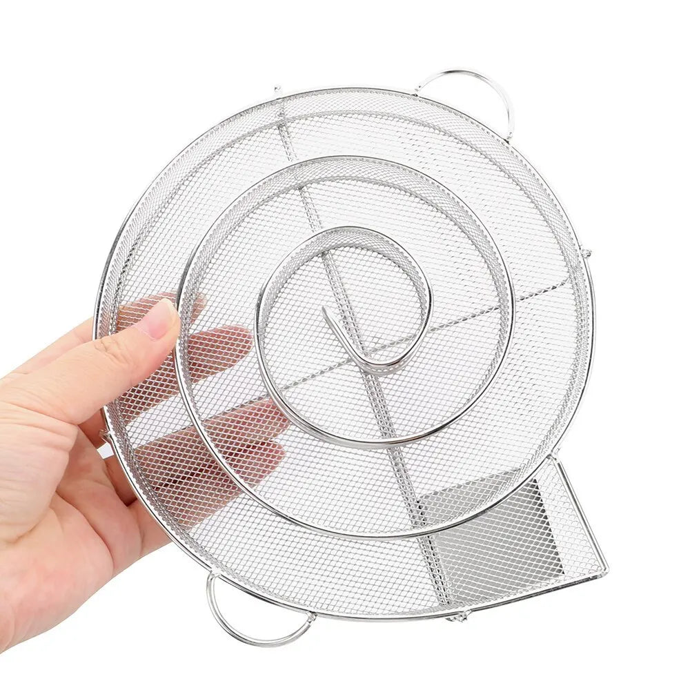 8.07'' Stainless Steel BBQ Grill Accessories Round Smoker Apple Small Wood Chips Barbecue Cold Smoke Generator Bacon Meat Tools