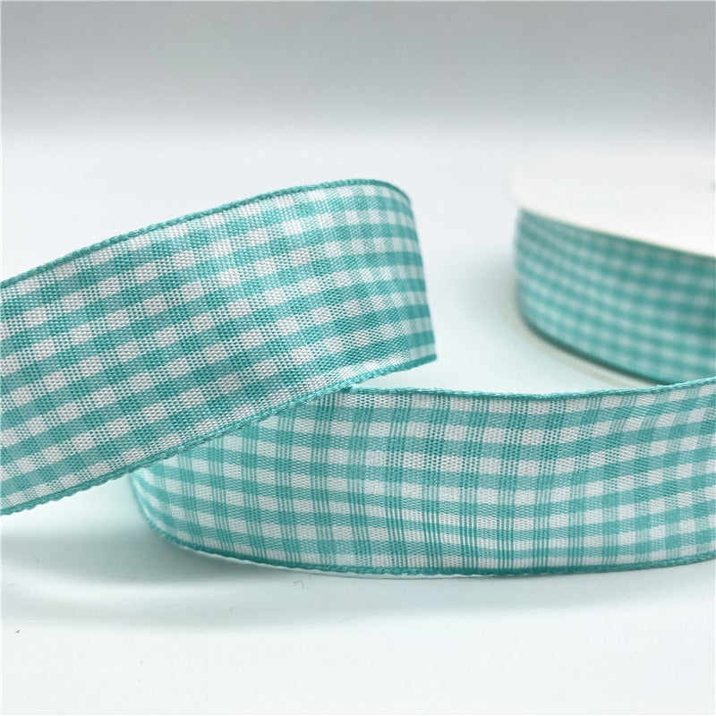 5yards/Lot 25mm Plaid Ribbon Christmas Decor Ribbon for Handmade Design Christmas Decoration DIY