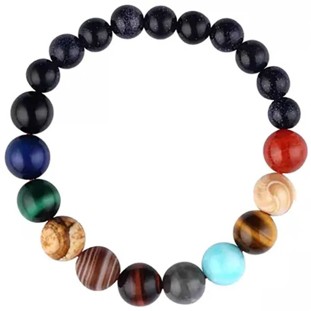2023 Eight Planets Bead Bracelet Men Natural Stone Universe Yoga Solar Chakra Bracelet for Women Men Jewelry