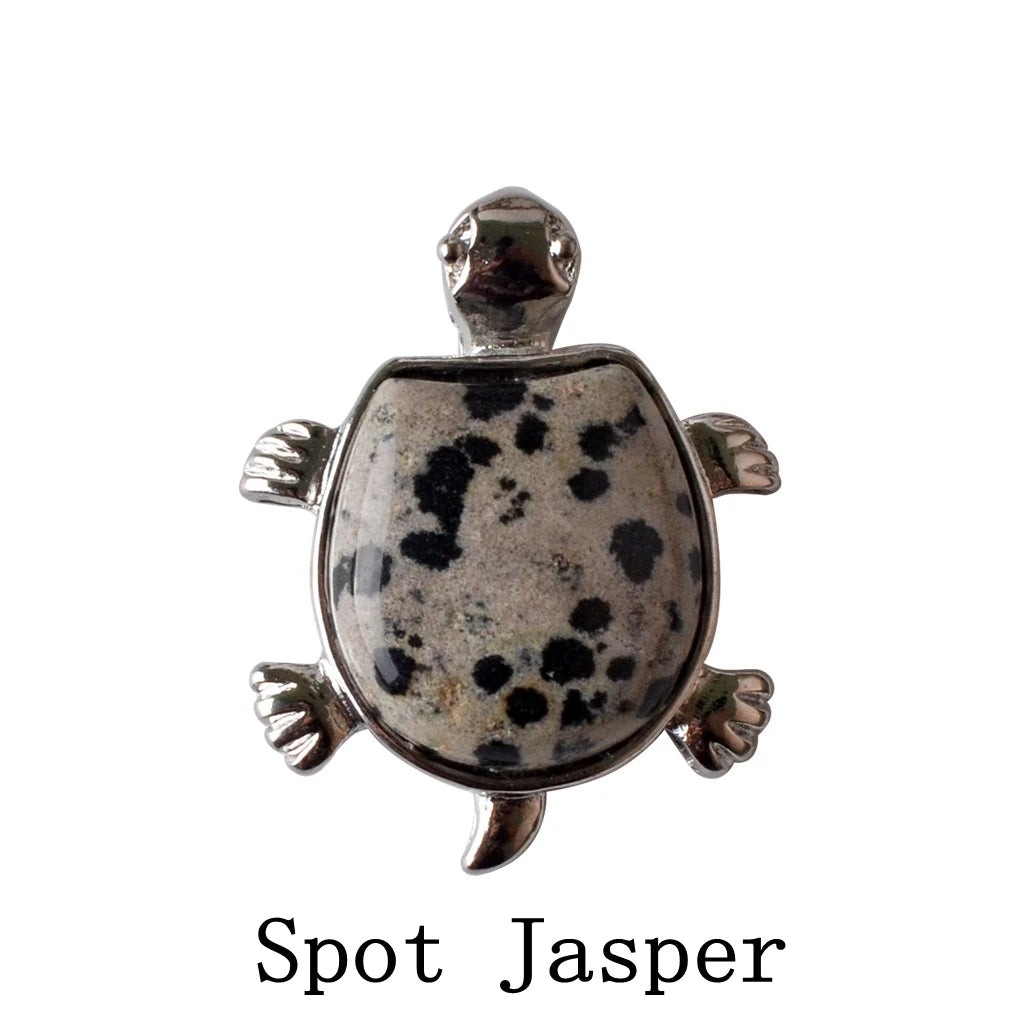 Howlite Turtle Nacklace Pendant Natural Semi Precious Stones Give for Men and Women