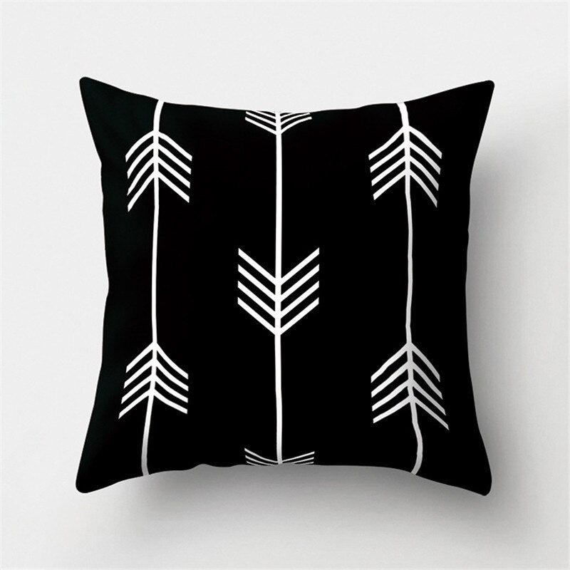 45x45cm Black White Geometric Cushion Cover Car Pillowcase Sofa Cushions Decorative Pillowcover Home Decor Pillow Cases