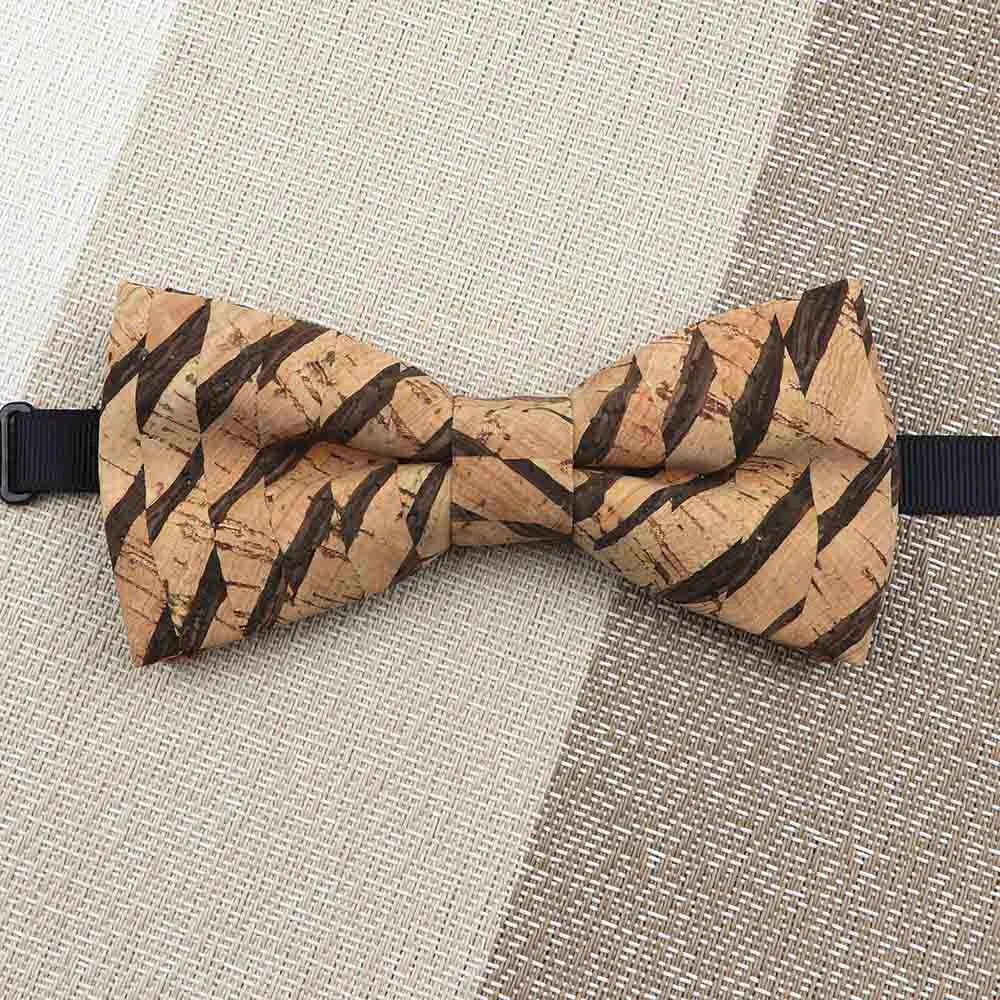 Fashion New Cork Wood Kids Bow Ties Novelty Handmade Fancy Bowtie Adjustable Butterfly Party School Children Accessories