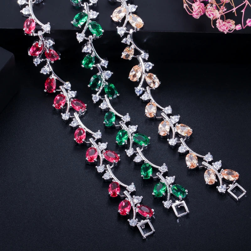 CWWZircons 6 Colors Options White Gold Color Handmade Austrian Crystal Rhinestone Purple Stones Bracelets Bangle for Women CB078