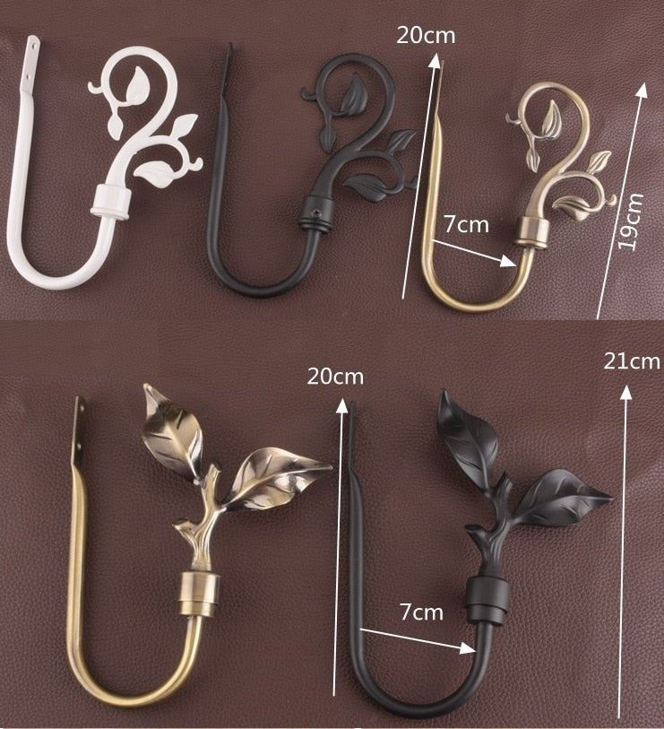 2pcs/Set Curtain Tieback Holder Hooks Tie Backs Bedroom Living Room Curtain Decoration Accessories Holdback Metal Curtain Hook