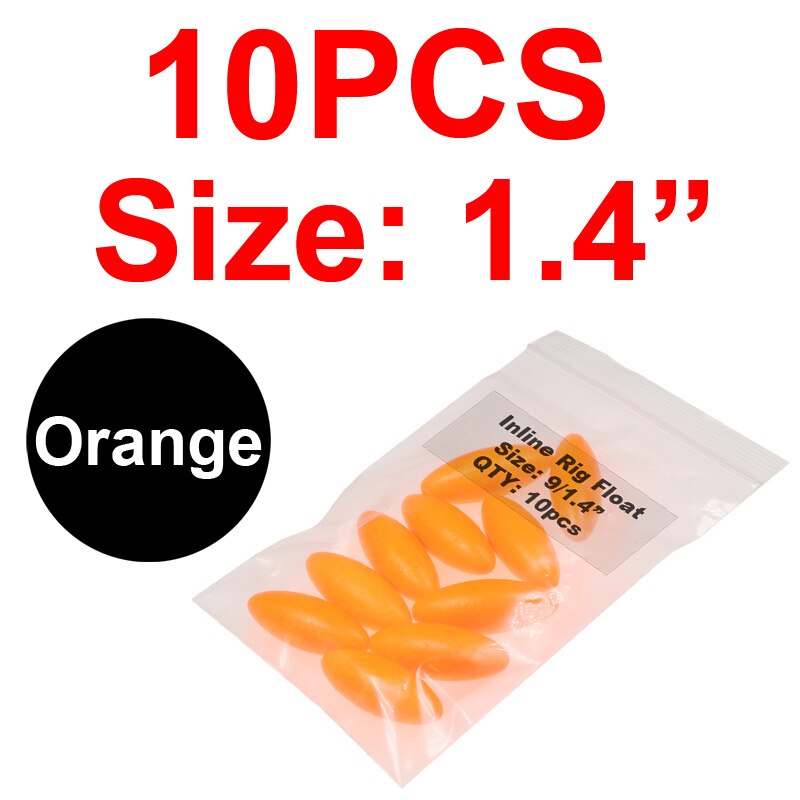 JIGEECARP 10pcs Catfish Fishing Rig Float Buoyancy Inline Bobber Float Saltwater Fishing Floats Accessories Snappers Rigs