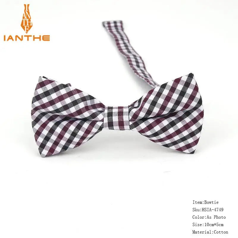36Colors Brand Plaid Kid Bowtie Cotton Children Bowties Baby Kid Classical Pet Dog Cat Striped Butterfly Child Bow Tie