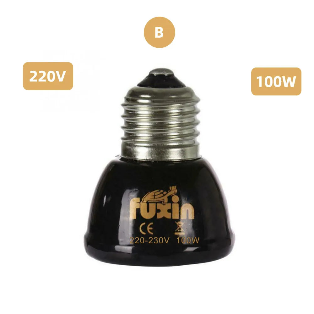 E27 Pet Heating Lamp Mini Infrared Ceramic Emitter Heat Bulb Pets Turtle Heating Light Box Warmer Light Bulbs 25/50/75/100w