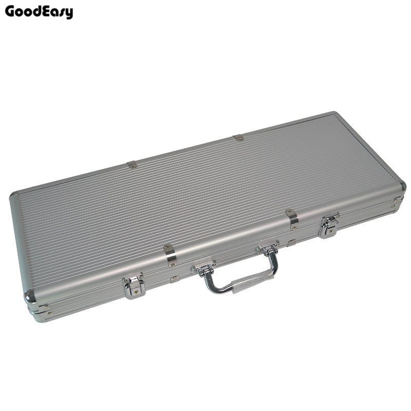 Aluminum Casino Texas Poker Chips Case Capacity Suitcase Black Jack Poker Container Box Tool Case Outdoor Vehicle Kit Box