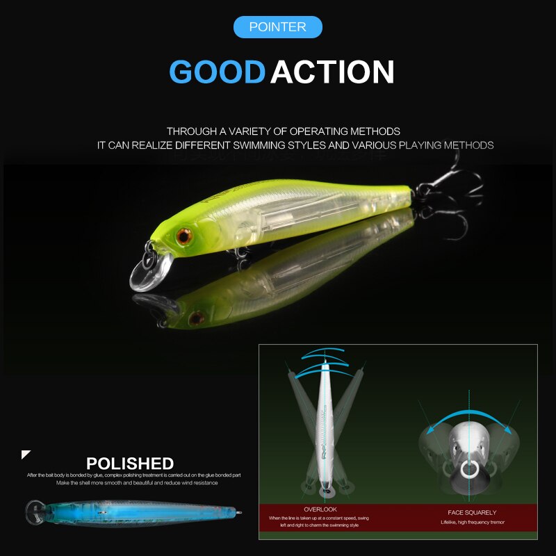 BEARKING 9cm 10g Hot Fishing Gear Shone SP Lures Minnow Crank ,Tungsten Magnet Weight System Wobbler Bait Isca Artificial