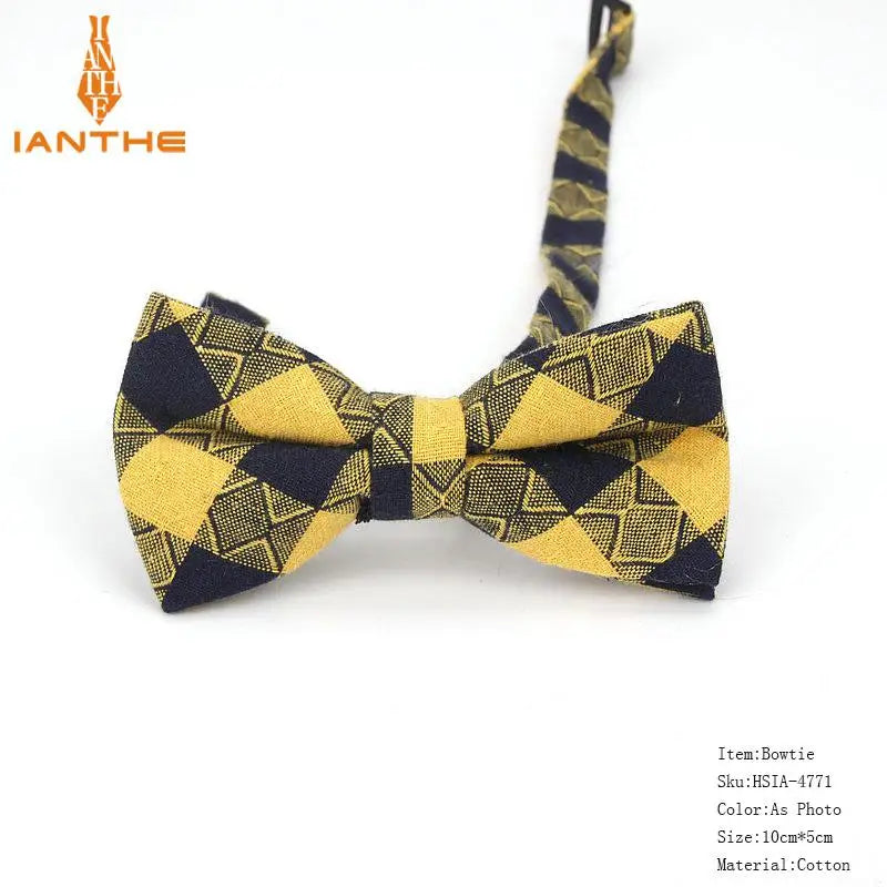 36Colors Brand Plaid Kid Bowtie Cotton Children Bowties Baby Kid Classical Pet Dog Cat Striped Butterfly Child Bow Tie