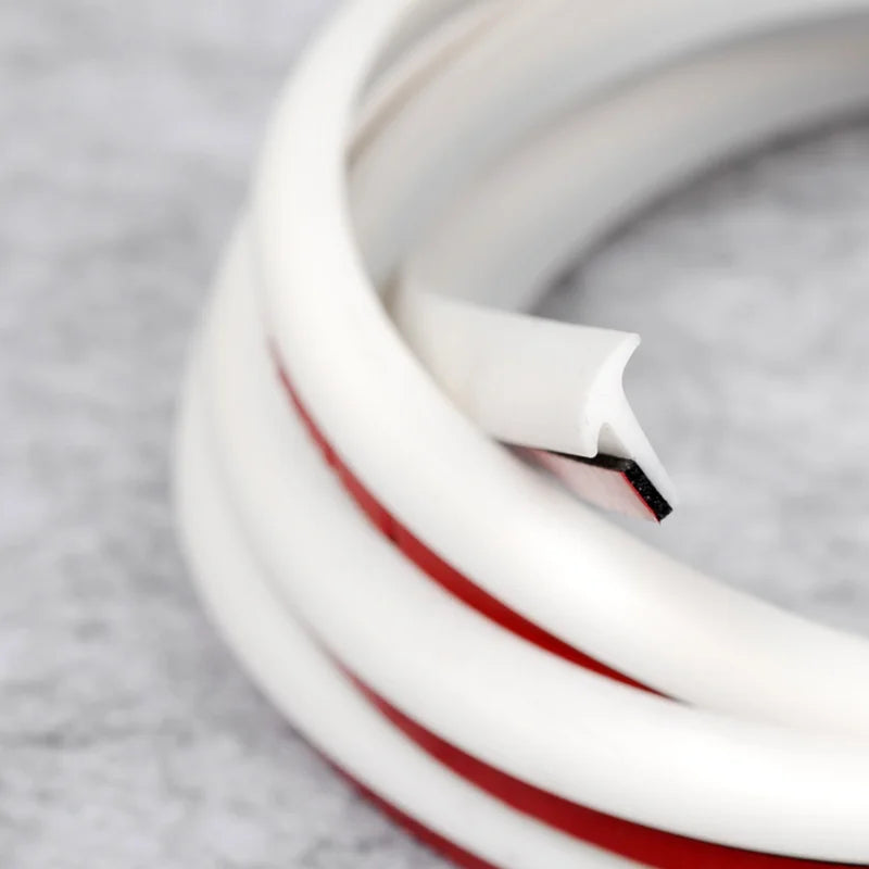 Car Seal Slanted T-Type Front Bumper Auto Seal Rubber Weatherstrip Edge Trim for Universal Car Accessories