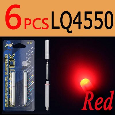 ICERIO 6PCS Electronic Light Sticks Night Fishing Float Rod Light Water Proof Fish Gathering Glow Lamp Lights Luminous Sticks