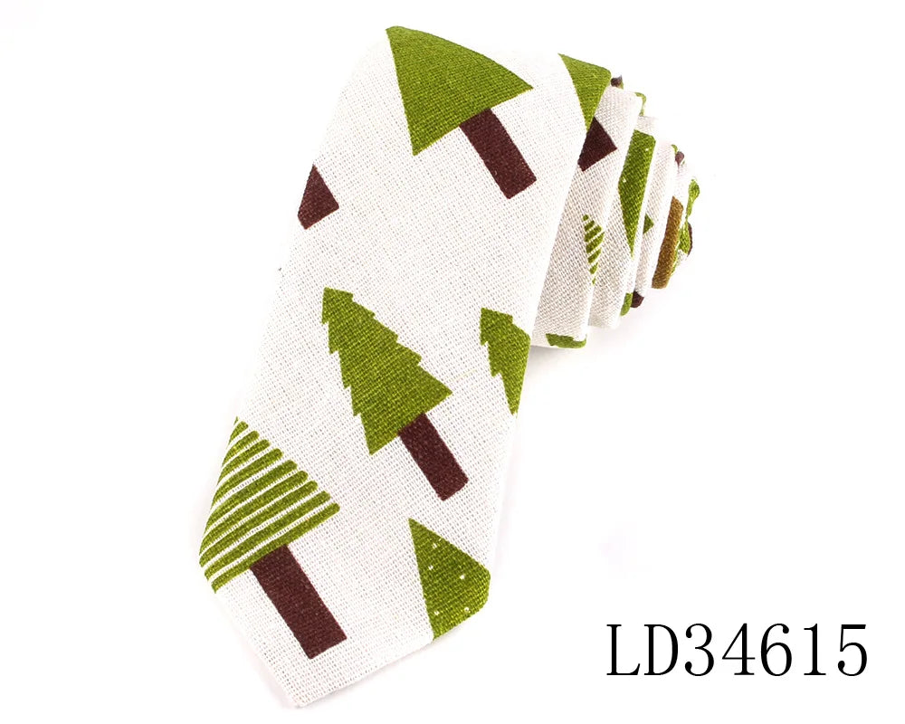 CartoonSkinny Tie for Men Women Narrow Neck Tie for Wedding Casual Cartoon Neckties Classic Suits Slim Cotton Linen Neck Ties