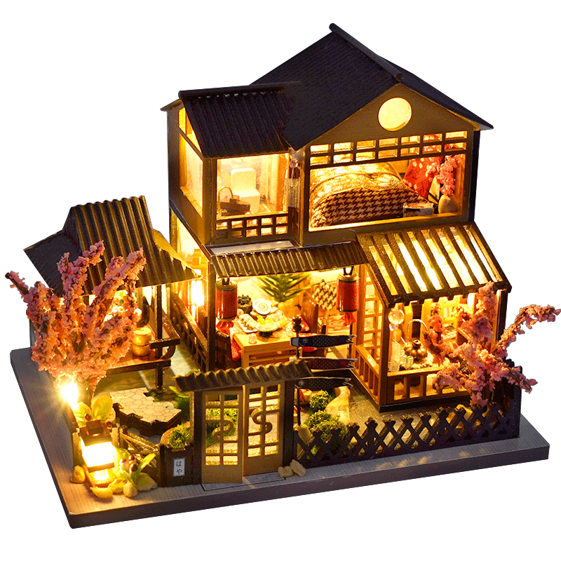 CUTEBEE Doll House Miniature DIY Dollhouse With Furnitures Wooden House Casa Diorama Toys for Children Birthday