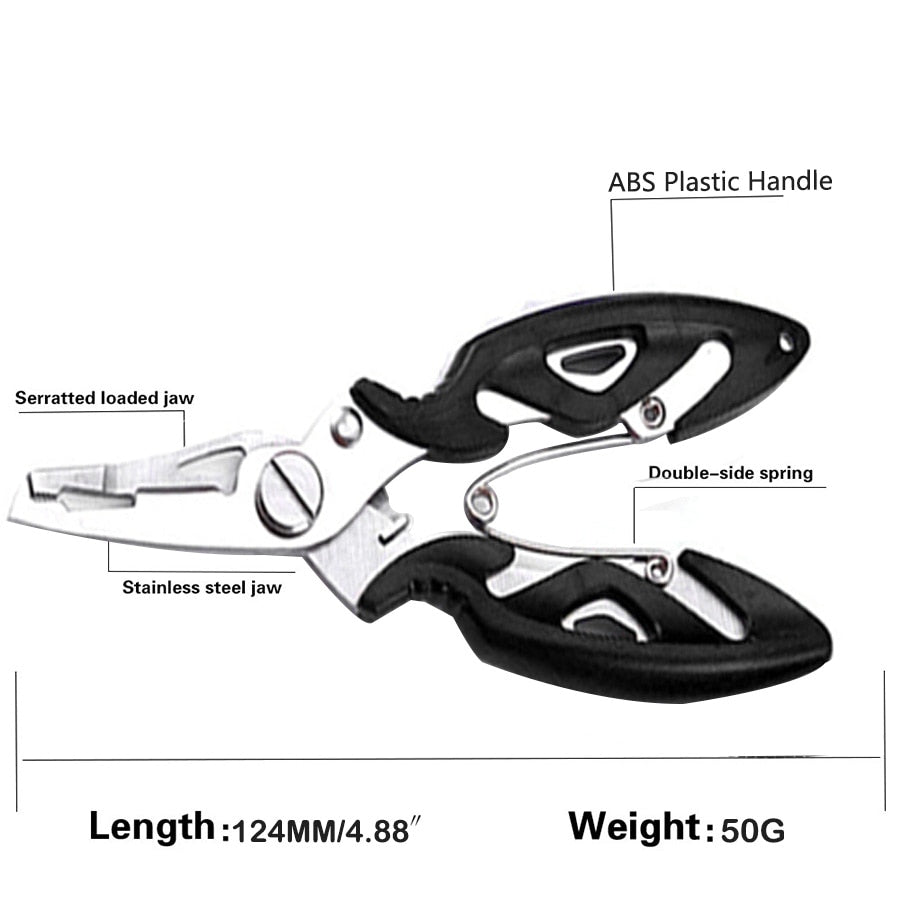 BODECIN Cutter Plier Scissor Fish Gripper Plier Set Nipper Pincer Snip Fishing Lure Lipgrip Accessory Tool Clip Grabber Trigger