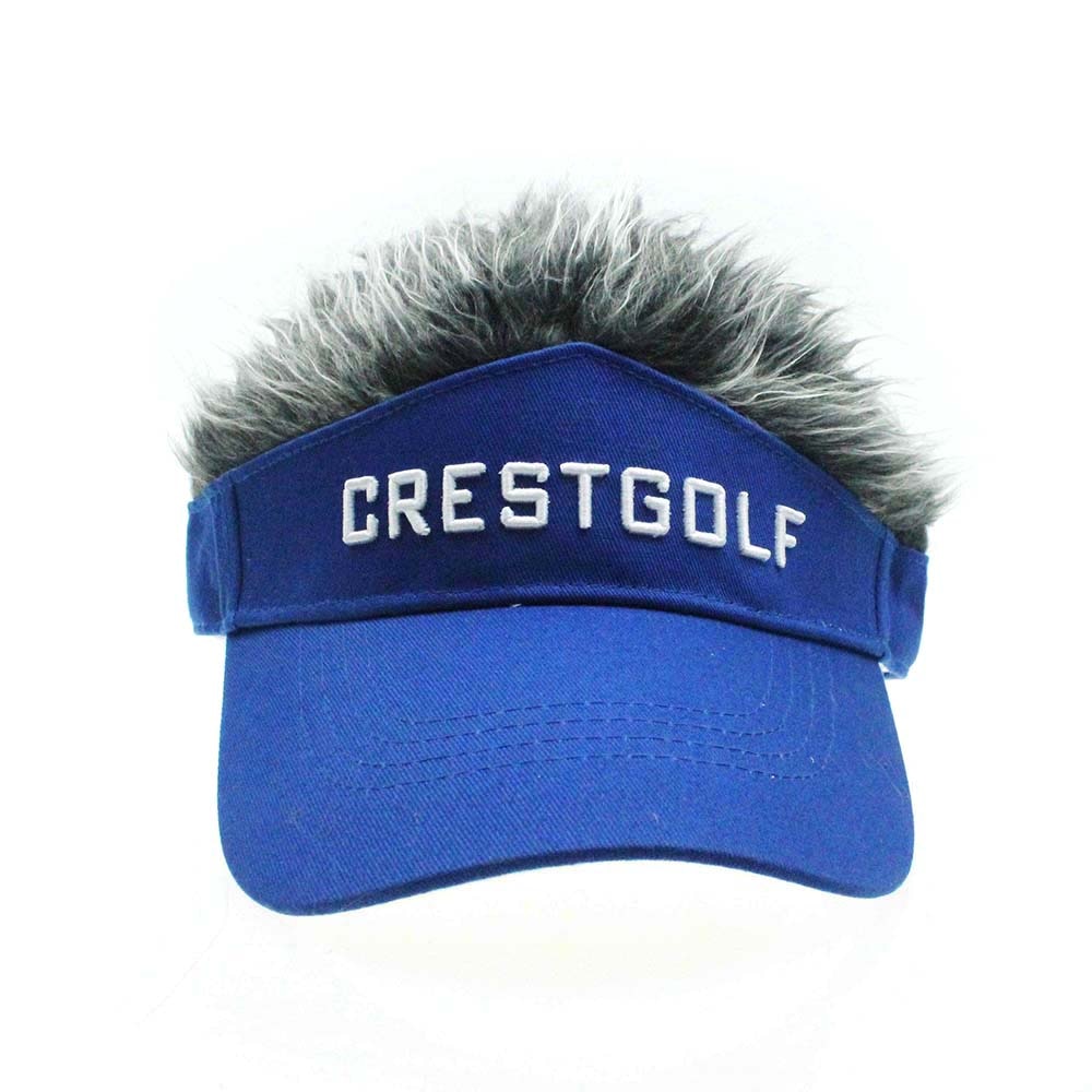 CRESTGOLF Adjustable Fake Hair Golf Cap Men Hat Wig/ Hair Golf Baseball Caps With Several Colors Available