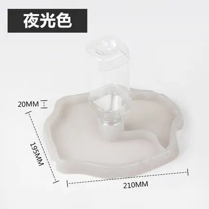 Pet Reptile Feeder 2 in 1 Automatic Water Food Feeding Plate Lizard Turtle Dispenser Reptiles & Amphibians Feeding Supplies