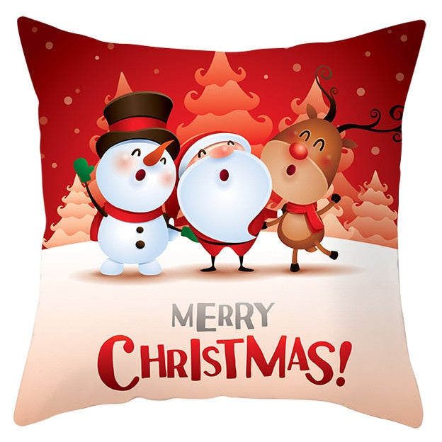 45x45cm Santa Claus Christmas Pillowcase Merry Christmas Decor for Home Christmas Ornament Xmas