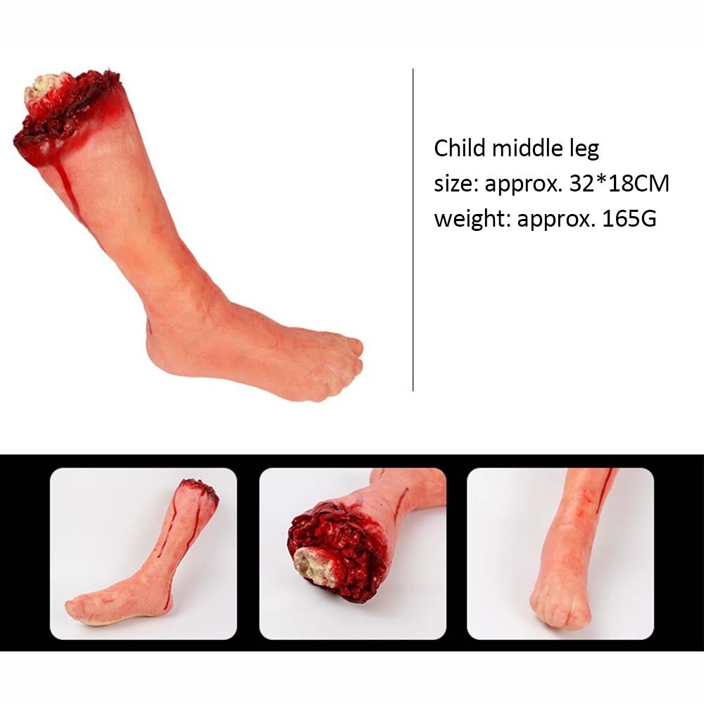 Halloween Horror Props Bloody Hand Haunted House Party Decoration Scary Fake Hand Finger Leg Foot Brain Heart Halloween Supplies