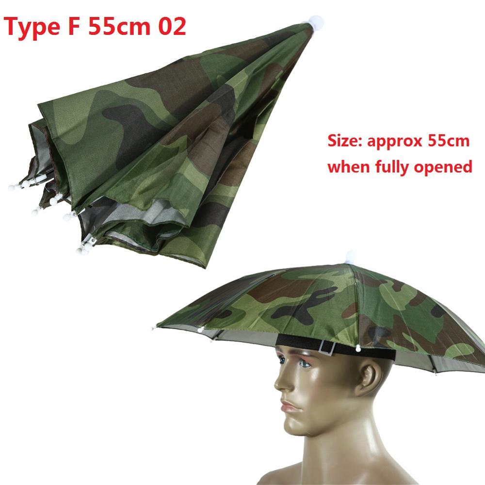 Foldable Head Umbrella Hat Anti-Rain Anti-Uv Outdoor Fishing Caps Portable Travel Hiking Beach Fish Tackle Iscas Pesca Rain Gear