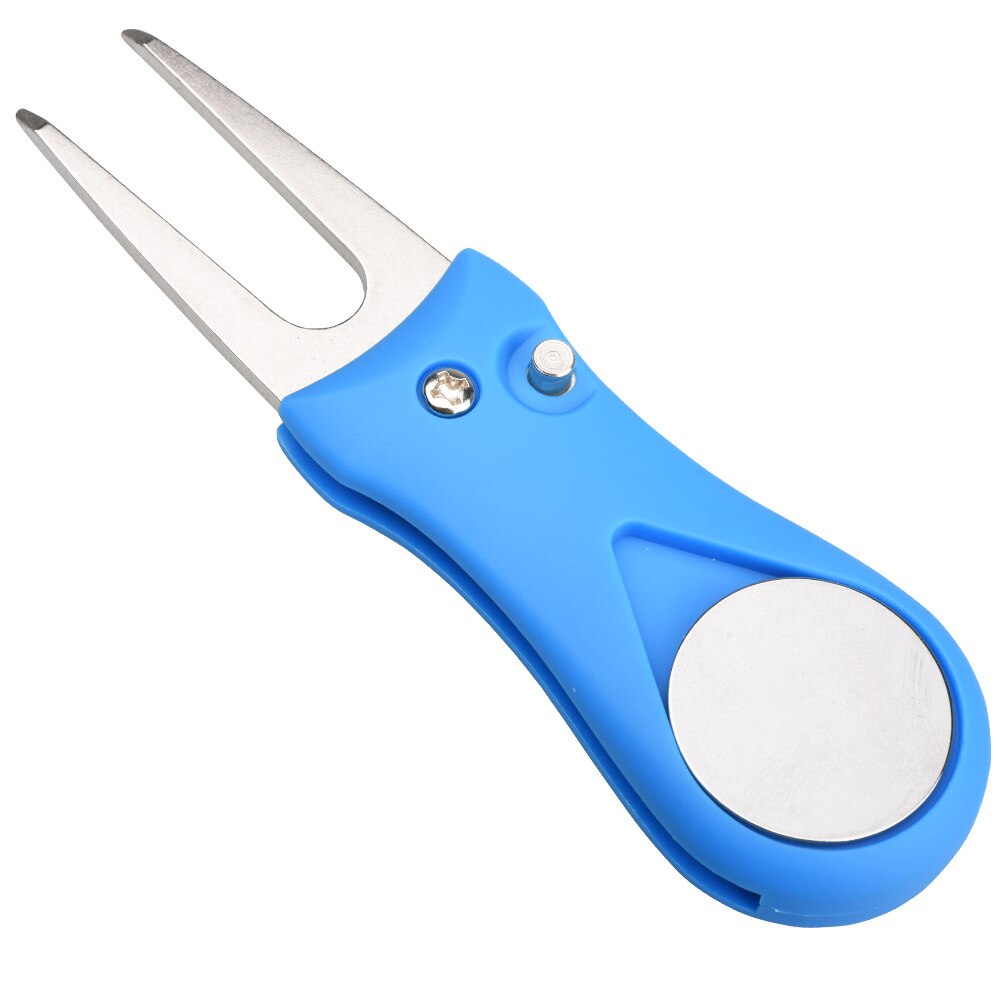 1 Pcs Golf Divot Tool Repair Switchblade Tool Pitch Groove Cleaner Golf Pitchfork Golf Accessories Putting Green Fork Dropship
