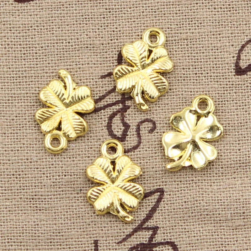 20pcs Charms Lucky Irish Four Leaf Clover 17x11mm Antique Making Pendant Fit,Vintage Tibetan Bronze,DIY Handmade Jewelry