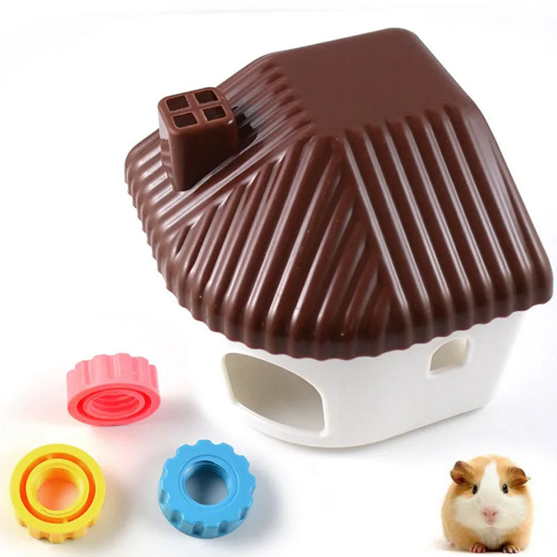 Colorful Mountable Pet Dog Hamster Guinea Pig House Cage Plastic Cute Small Pet Bedroom House Toy Casa Para Hamster House