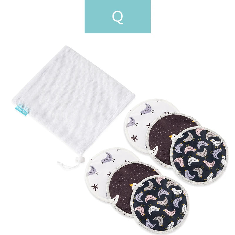 HappyFlute Super Absorbency Bamboo Nursing Pads Mum Use With Laundry Bag Waterproof Washable Feeding Pad Reusable Breast Pads