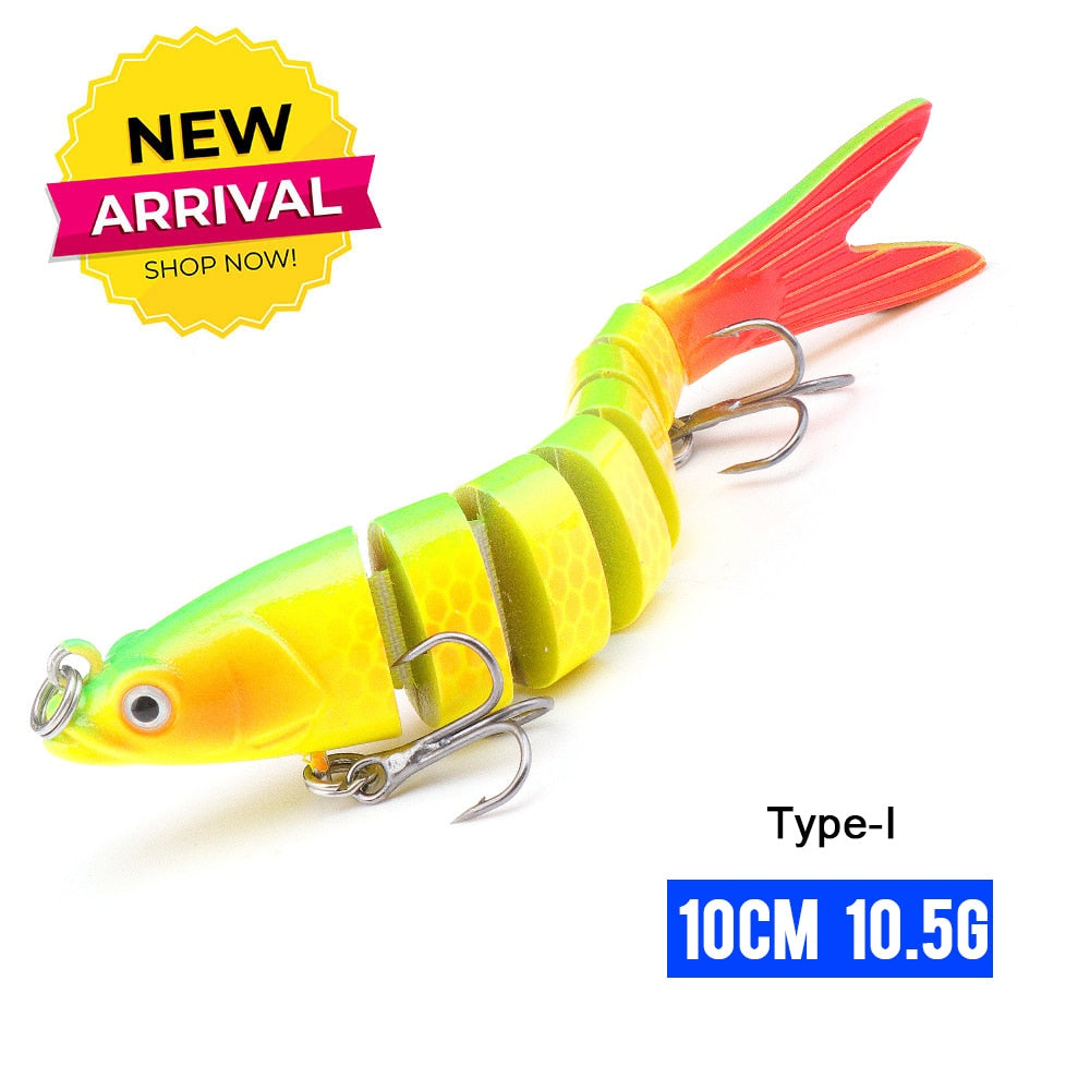 VTAVTA 10/14cm Sinking Wobblers Fishing Lures Jointed Crankbait Swimbait 8 Segment Hard Artificial Bait for Fishing Tackle Lure