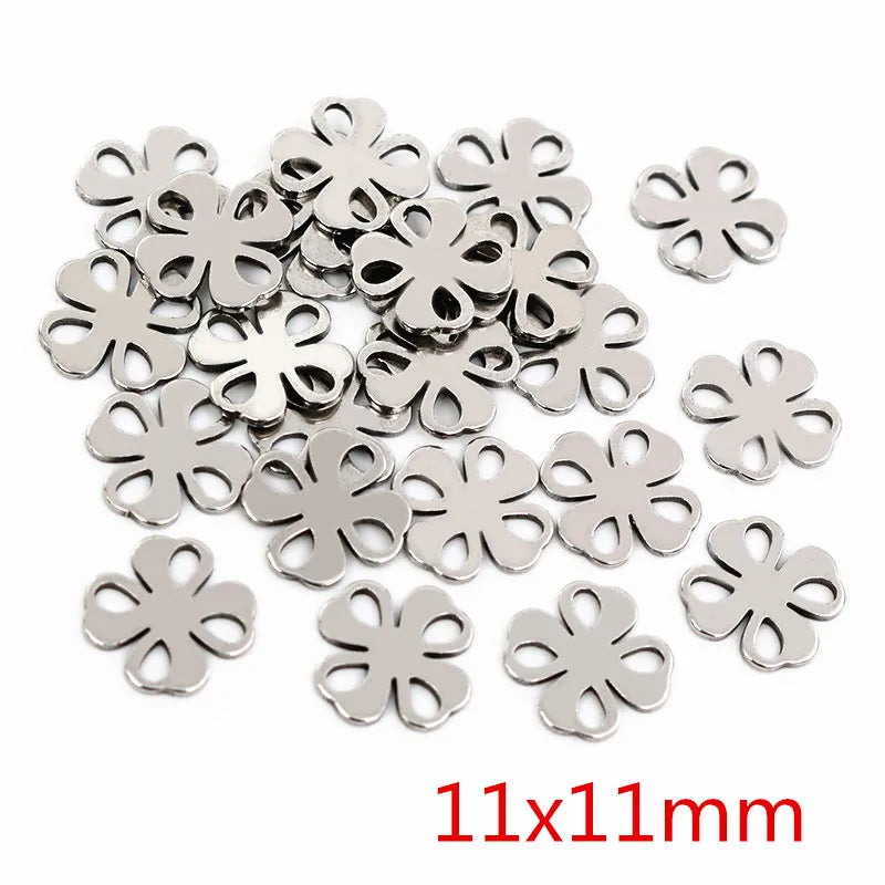 30pc/Lot 316 Stainless Steel Five-Pointed Star Cute Necklace Pendant Charms Small Cat Dolphin Fish Charms for DIY Jewelry Making
